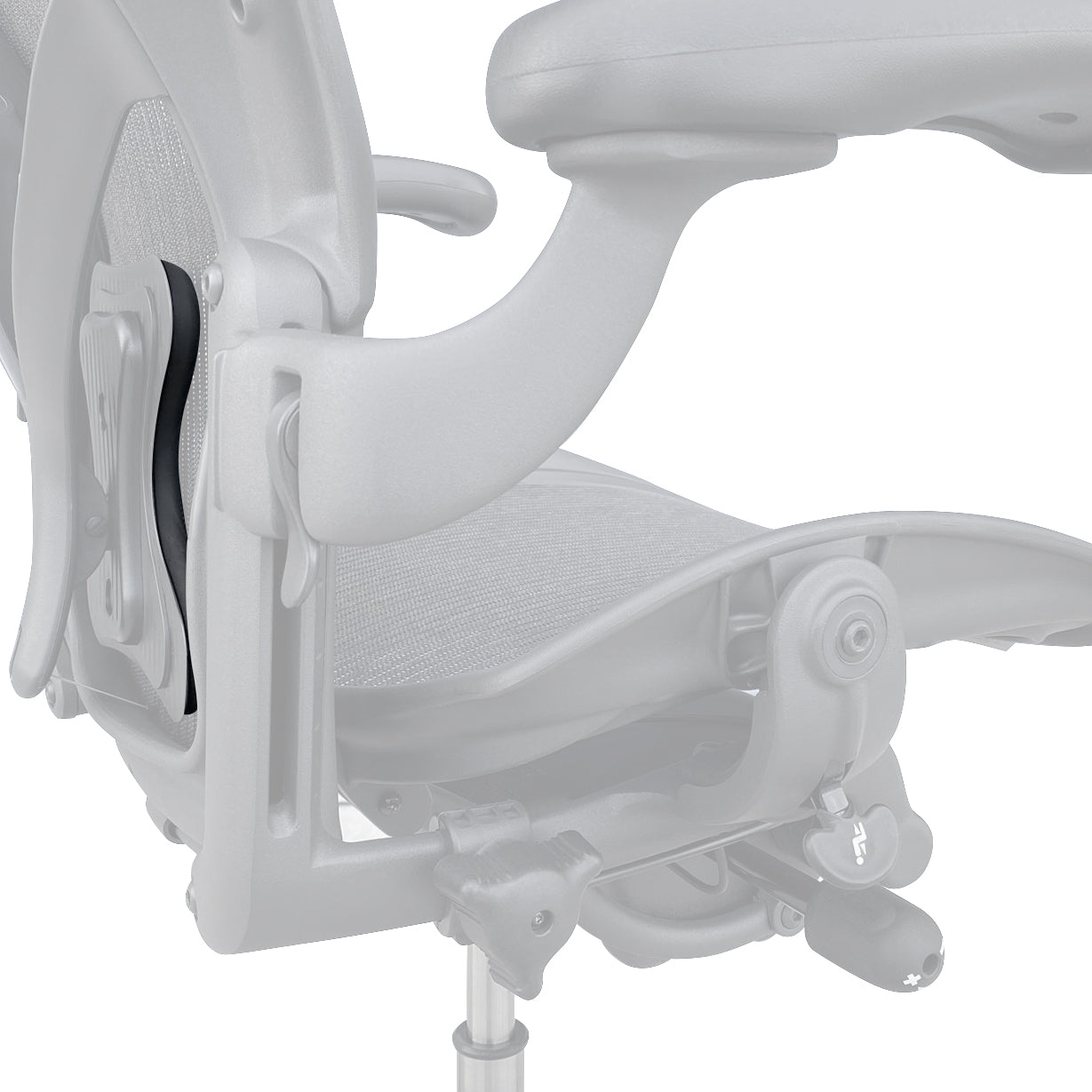 Herman Miller Aeron Almohadilla de mariposa PostureFit negra (paquete de 20)