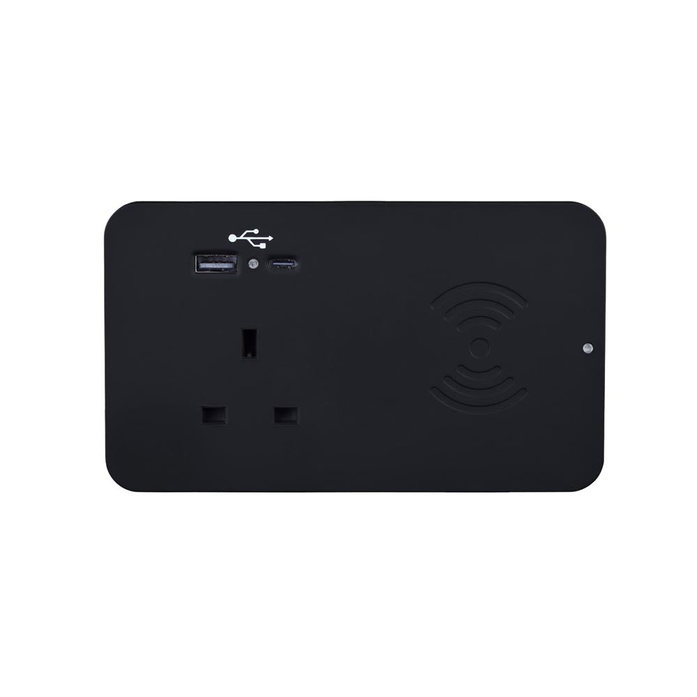 Modulo di potenza del duo ionico rettangolare IN-DESK in nero