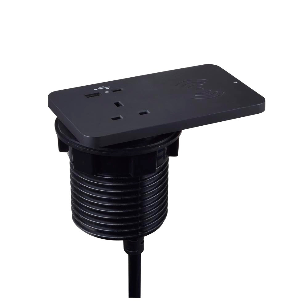 Modulo di potenza del duo ionico rettangolare IN-DESK in nero
