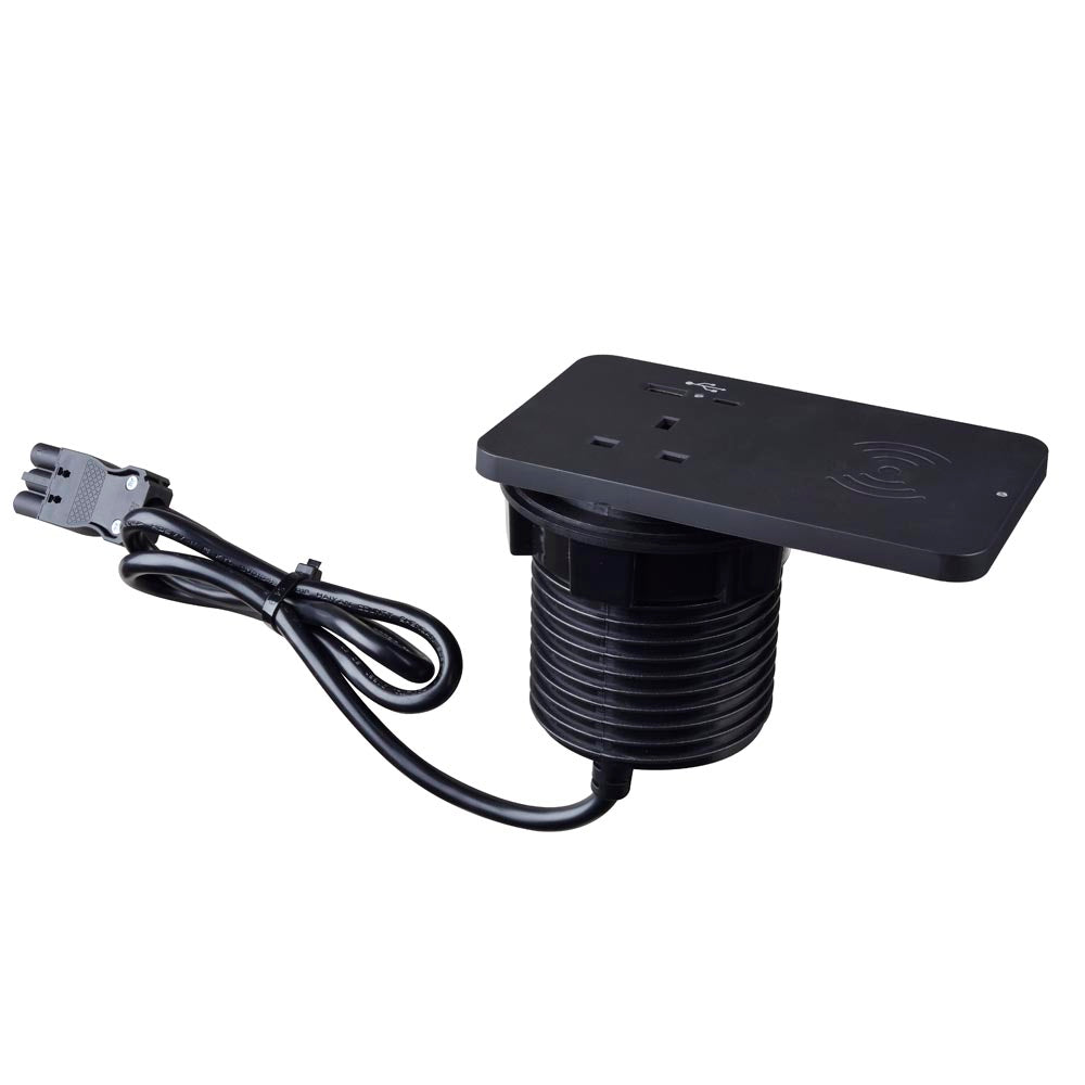 Modulo di potenza del duo ionico rettangolare IN-DESK in nero