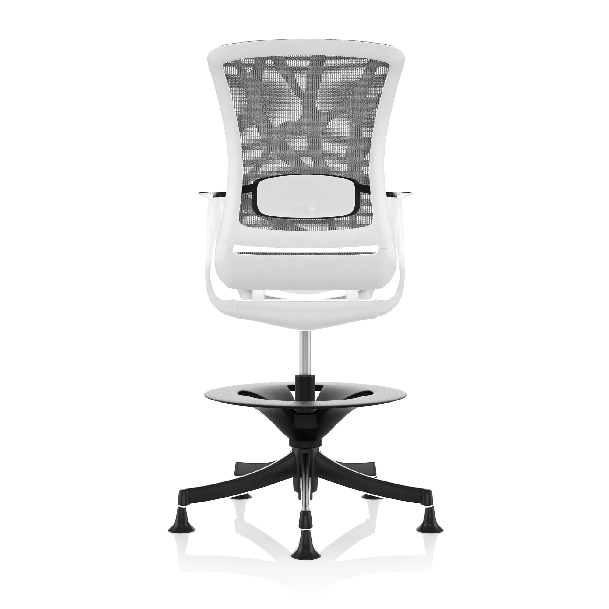 Asientos de confort: silla de dibujante de skate en blanco y negro - restaurado