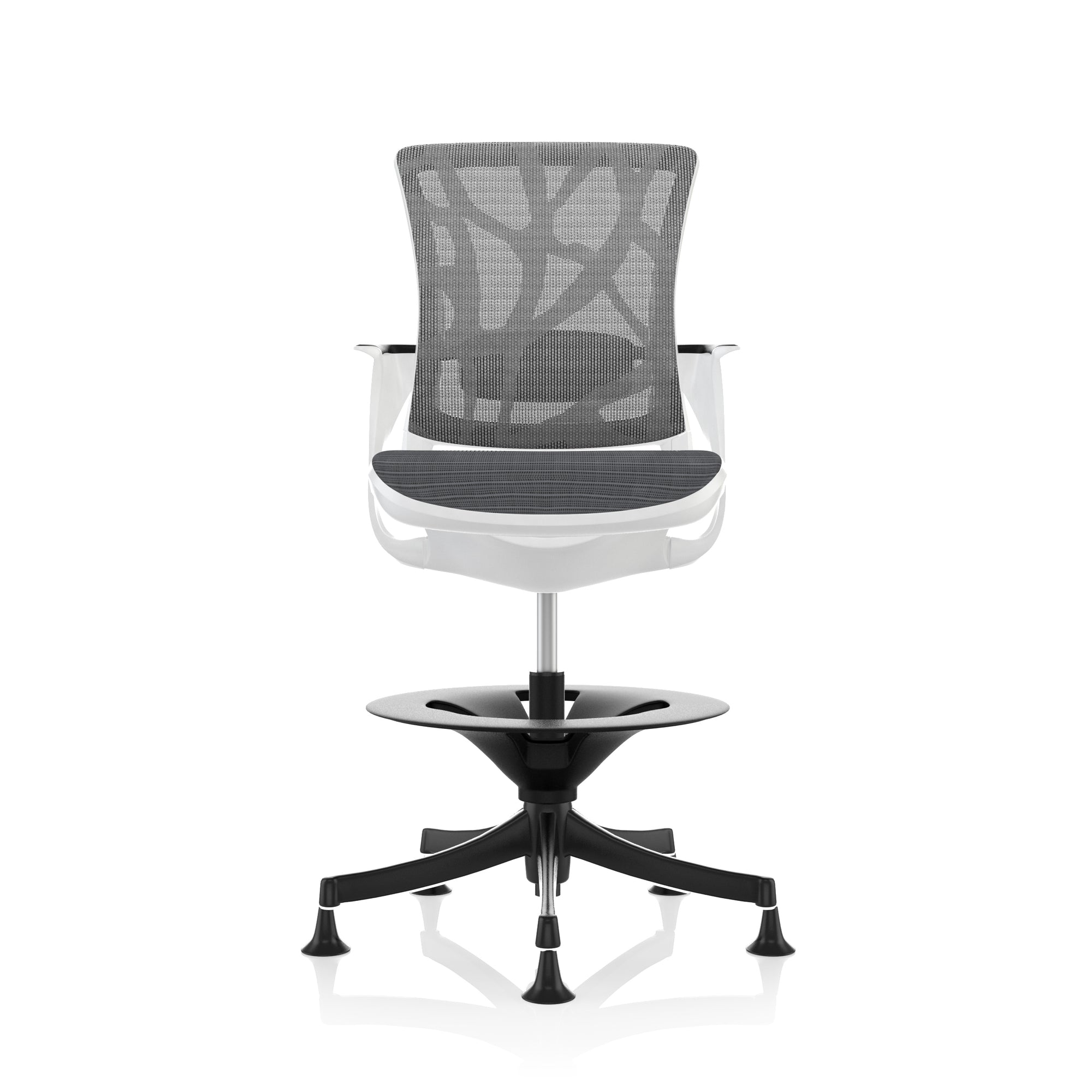 Asientos de confort: silla de dibujante de skate en blanco y negro - restaurado