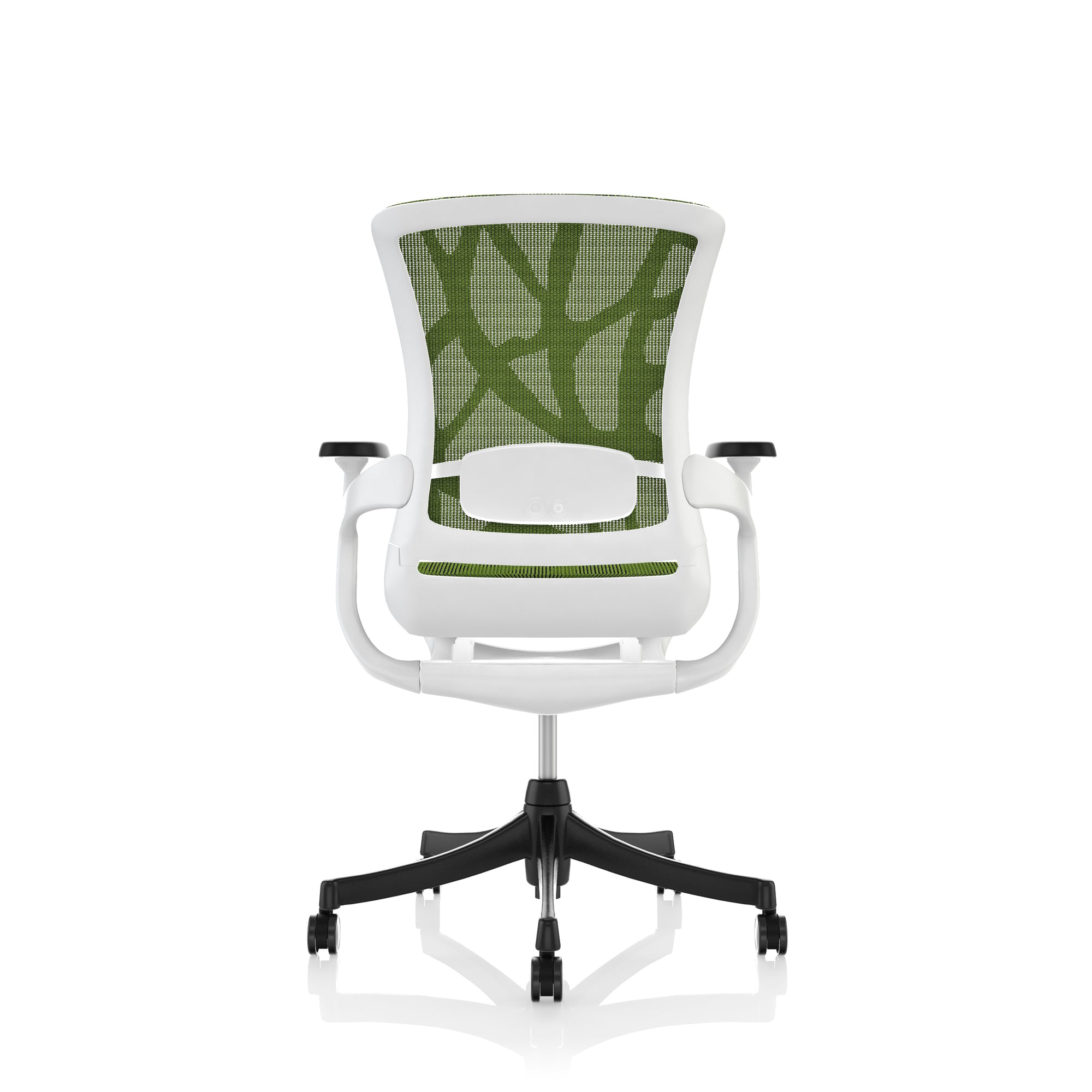 Asiento de confort: silla de patinaje en verde y blanco - restaurado