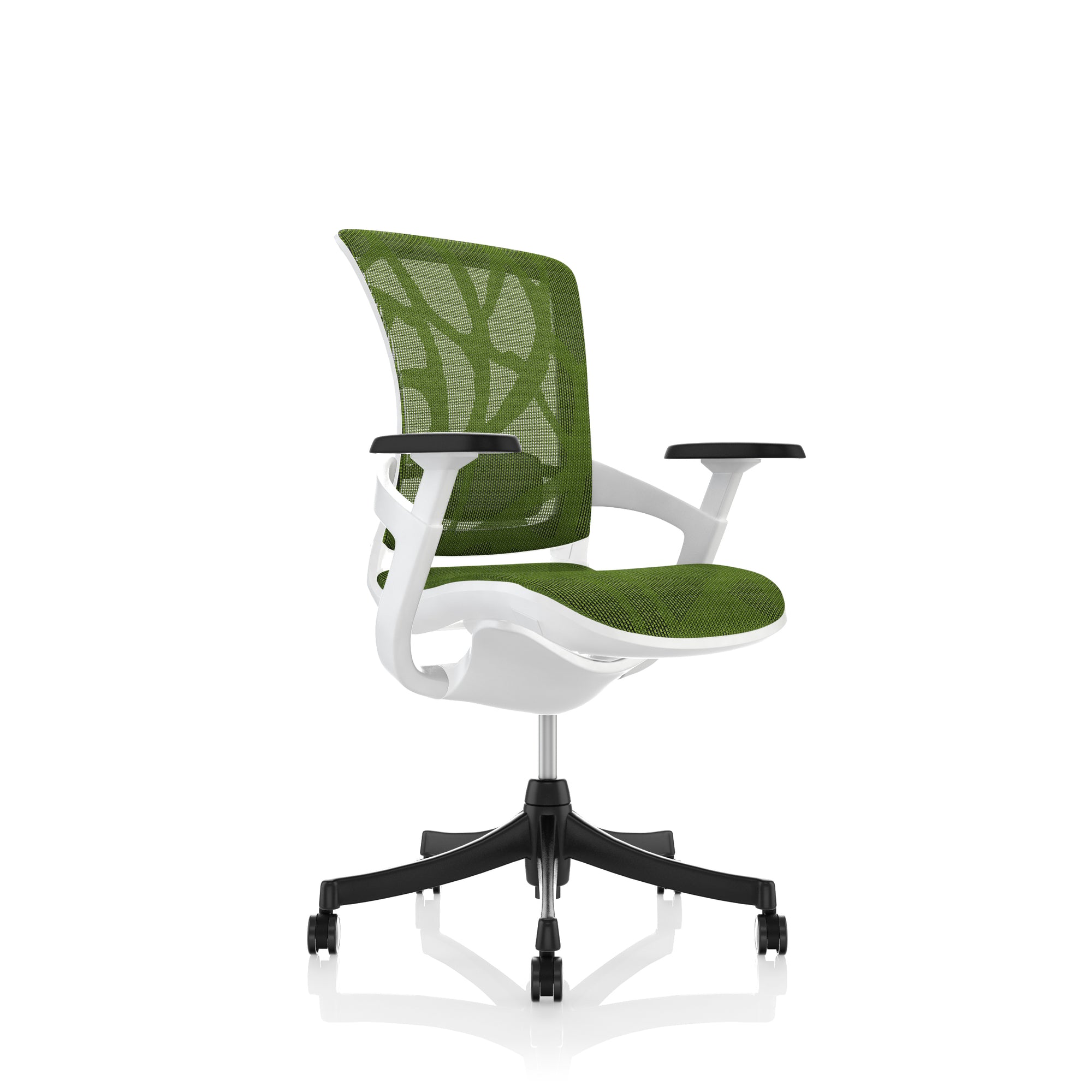 Asiento de confort: silla de patinaje en verde y blanco - restaurado